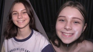 A linda irmã participou pela primeira vez de filmes adultos, Toddler e um pouco surpreso