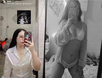 Hoang NHI Girl cuida de boas árvores de banana
