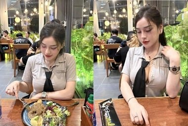 Tia Blonde está fazendo um trabalho passivo, depois vendo o amante gravar o vídeo